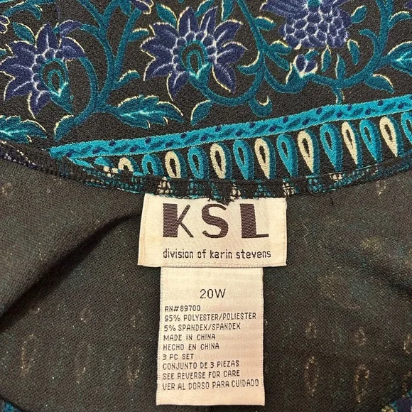 KSL multicolor Asian-inspired tank, size 20W - Picture 6 of 6